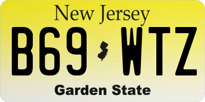 NJ license plate B69WTZ