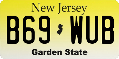 NJ license plate B69WUB