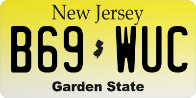 NJ license plate B69WUC