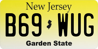NJ license plate B69WUG