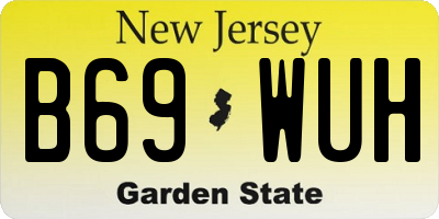 NJ license plate B69WUH