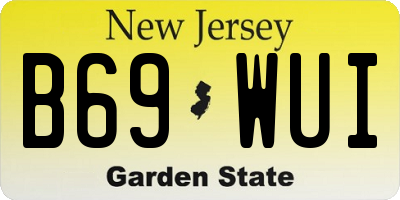 NJ license plate B69WUI