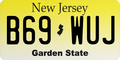 NJ license plate B69WUJ