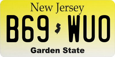 NJ license plate B69WUO