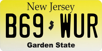 NJ license plate B69WUR