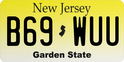 NJ license plate B69WUU