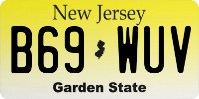NJ license plate B69WUV
