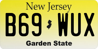 NJ license plate B69WUX