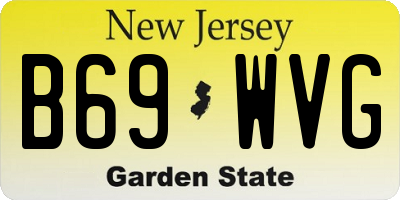 NJ license plate B69WVG