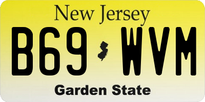NJ license plate B69WVM