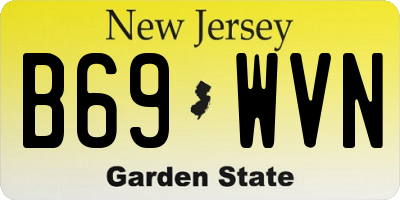 NJ license plate B69WVN