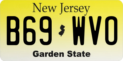 NJ license plate B69WVO