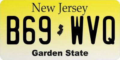 NJ license plate B69WVQ
