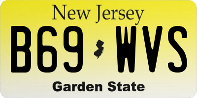 NJ license plate B69WVS