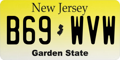 NJ license plate B69WVW