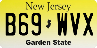 NJ license plate B69WVX