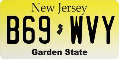 NJ license plate B69WVY