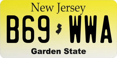 NJ license plate B69WWA
