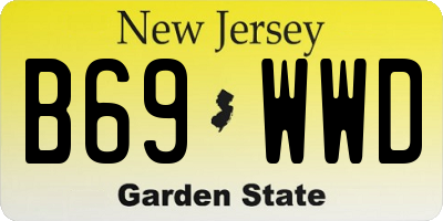NJ license plate B69WWD