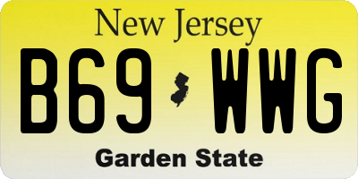 NJ license plate B69WWG