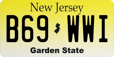 NJ license plate B69WWI