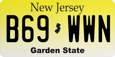 NJ license plate B69WWN
