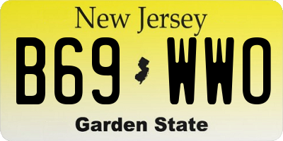 NJ license plate B69WWO