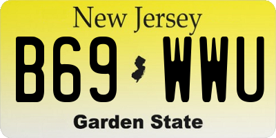 NJ license plate B69WWU