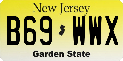 NJ license plate B69WWX