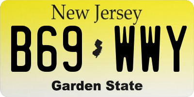 NJ license plate B69WWY