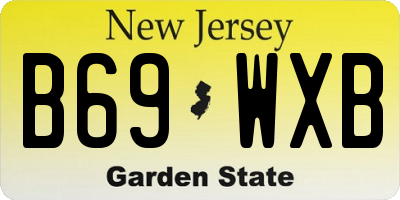 NJ license plate B69WXB