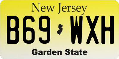 NJ license plate B69WXH