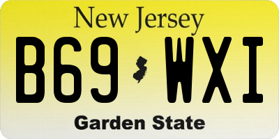 NJ license plate B69WXI