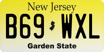 NJ license plate B69WXL