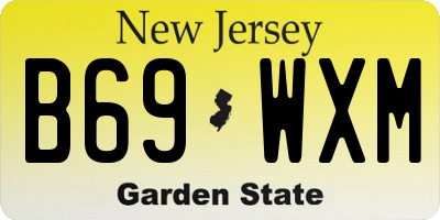 NJ license plate B69WXM