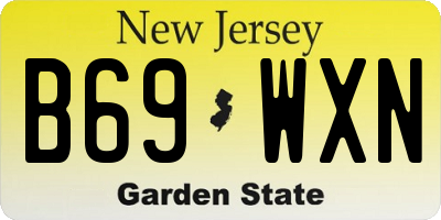 NJ license plate B69WXN