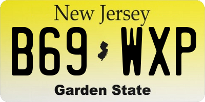 NJ license plate B69WXP