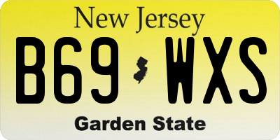 NJ license plate B69WXS