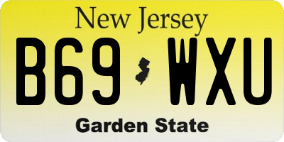 NJ license plate B69WXU