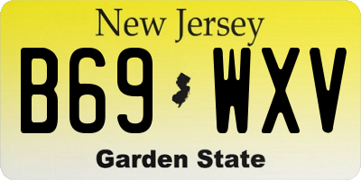 NJ license plate B69WXV