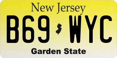 NJ license plate B69WYC