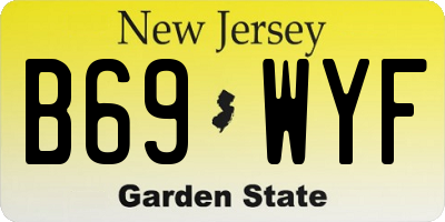 NJ license plate B69WYF