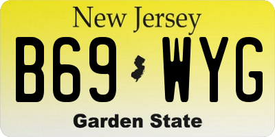 NJ license plate B69WYG