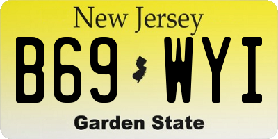 NJ license plate B69WYI
