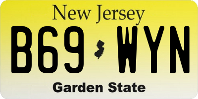 NJ license plate B69WYN