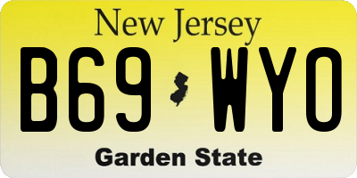 NJ license plate B69WYO