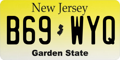 NJ license plate B69WYQ