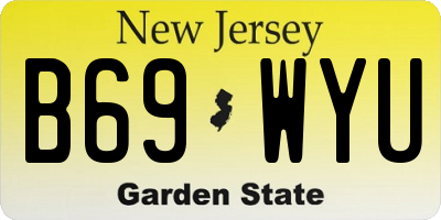 NJ license plate B69WYU