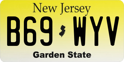 NJ license plate B69WYV