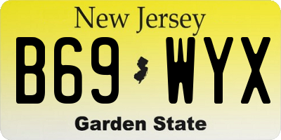 NJ license plate B69WYX
